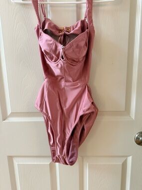 Tularosa Rose Mauve Bustier One-Piece Swimsuit